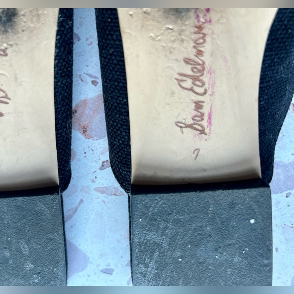 Sam Edelman Womens Lavina Linen Embellished Mules Size 7 - Picture 6 of 6